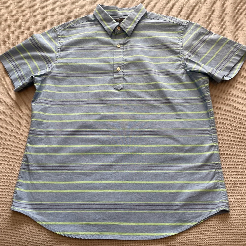 Banana Republic Men’s Oxford short sleeve 3 button shirt size lg